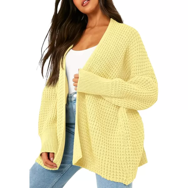 Urban CoCo Womens Cozy Long Sleeves Open Front Oversized Cable Knit Sweater CardiganBeige