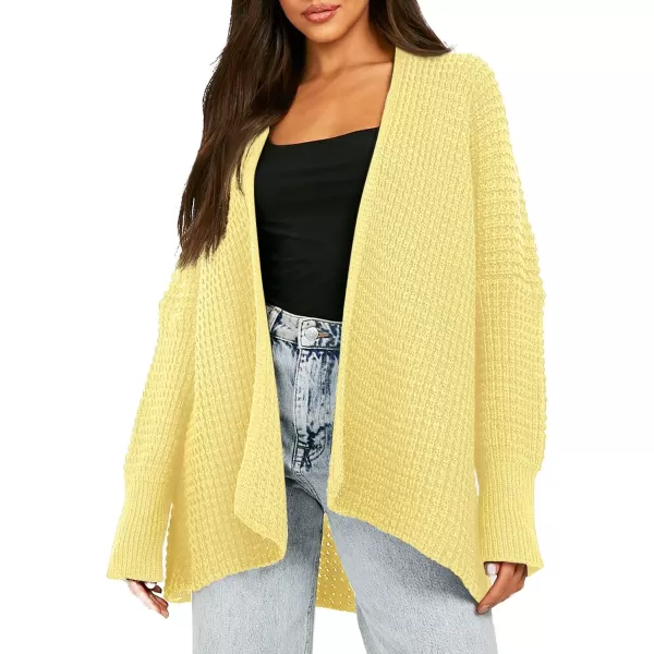 Urban CoCo Womens Cozy Long Sleeves Open Front Oversized Cable Knit Sweater CardiganBeige