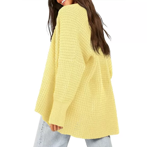Urban CoCo Womens Cozy Long Sleeves Open Front Oversized Cable Knit Sweater CardiganBeige