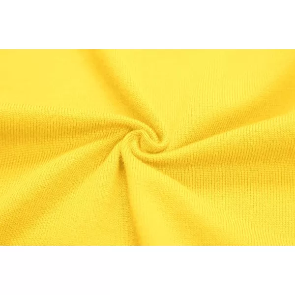 Urban CoCo Womens Cropped Cardigan VNeck Button Down Knitted Sweater 34 Sleeve2 Lemon Yellow