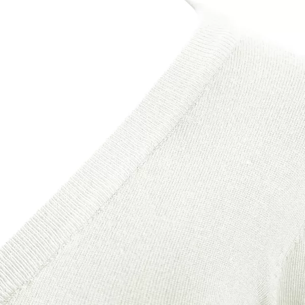 Urban CoCo Womens Cropped Cardigan VNeck Button Down Knitted Sweater 34 SleeveWhite