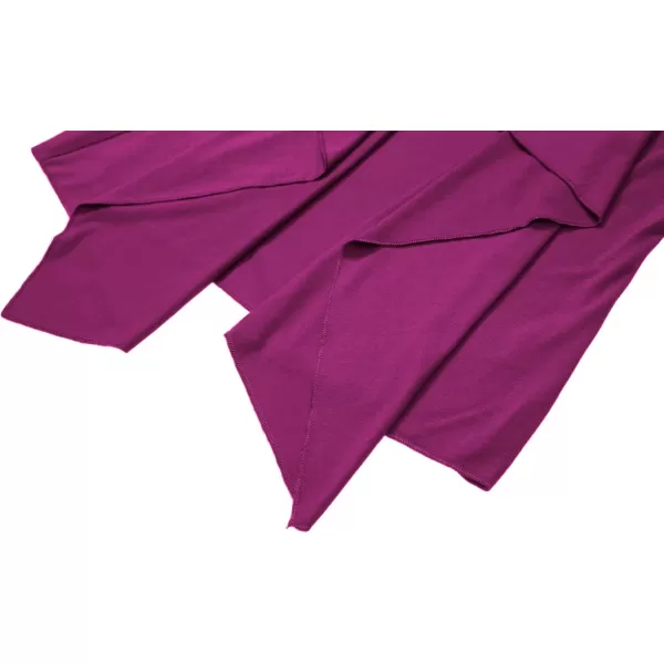 Womens Short Sleeve Draped Open Front Cardigan Lightweight Summer Vest for Women2xl  Fuchsia Rose