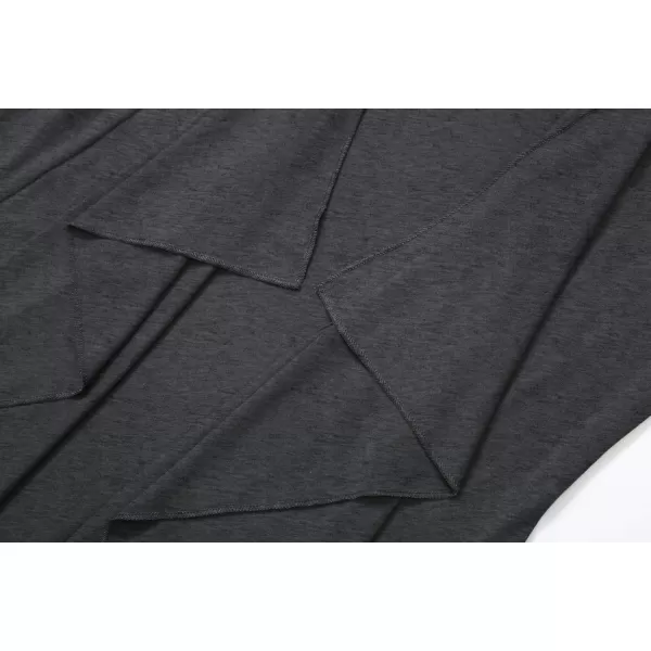 Womens Short Sleeve Draped Open Front Cardigan Lightweight Summer Vest for WomenGrey