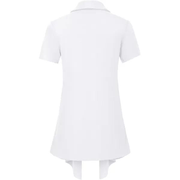 Womens Short Sleeve Draped Open Front Cardigan Lightweight Summer Vest for WomenWhite