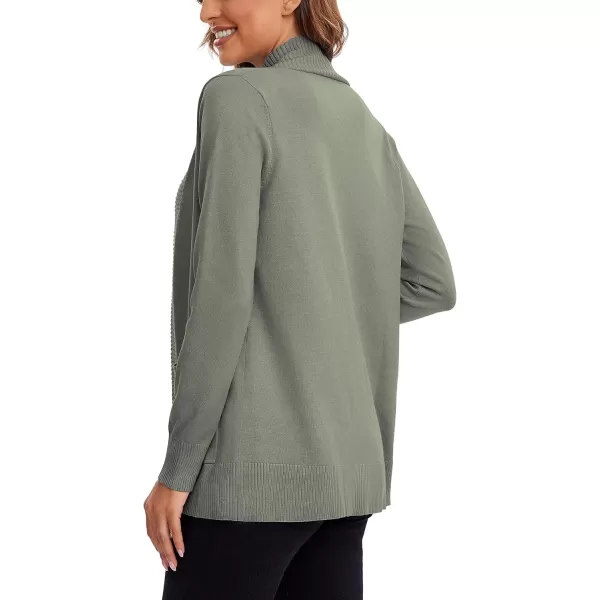 Urban CoCo Womens Lightweight Open Front Knit Cardigan Sweater Long Sleeve with PocketLight Oliver