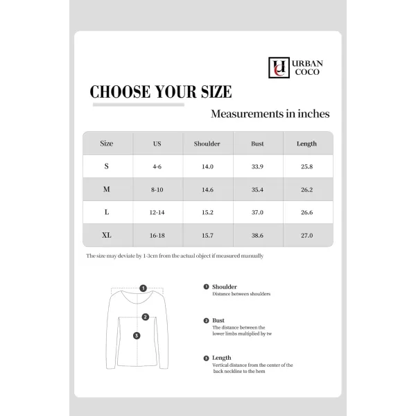 Urban CoCo Womens Long Sleeve Crewneck Tops 2024 Spring Tunic Sweatshirt Casual Knitted Sweater Pullover Tee ShirtsNavy Blue