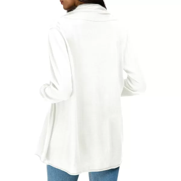 Urban CoCo Womens Long Sleeve Open Front Casual Thin CardiganOffwhite