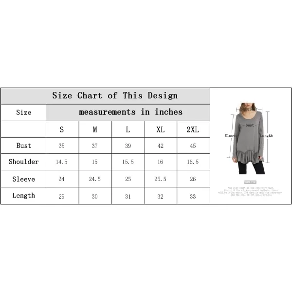 Urban CoCo Womens Casual Tshirt Solid Long Sleeve Tunic TopsCoffee