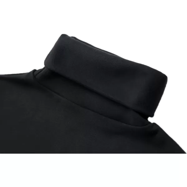 Urban CoCo Womens Turtleneck Slim Fitted Long Sleeve Sweatshirt Active Base Layer Tops ShirtsBlack