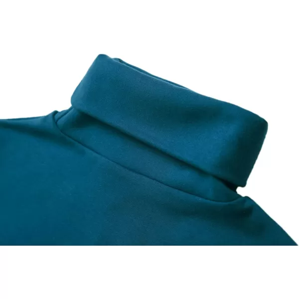 Urban CoCo Womens Turtleneck Slim Fitted Long Sleeve Sweatshirt Active Base Layer Tops ShirtsIndigo Blue