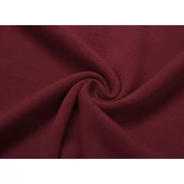 Urban CoCo Womens Turtleneck Slim Fitted Long Sleeve Sweatshirt Active Base Layer Tops ShirtsWine Red