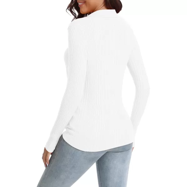 Urban CoCo 2024 Womens Knit Cardigan Sweaters Lightweight Long Sleeve Button Down Knitted ShirtsWhite