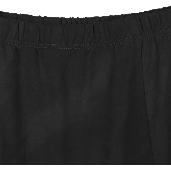 Urban CoCo Womens Vintage Elastic Waist ALine Long Midi SkirtBlack