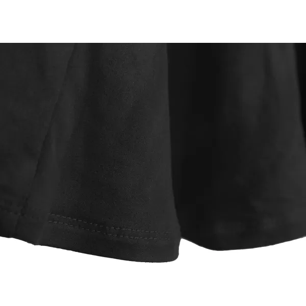 Urban CoCo Womens Vintage Elastic Waist ALine Long Midi SkirtBlack