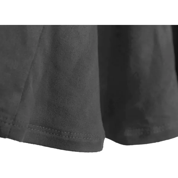 Urban CoCo Womens Vintage Elastic Waist ALine Long Midi SkirtDark Grey