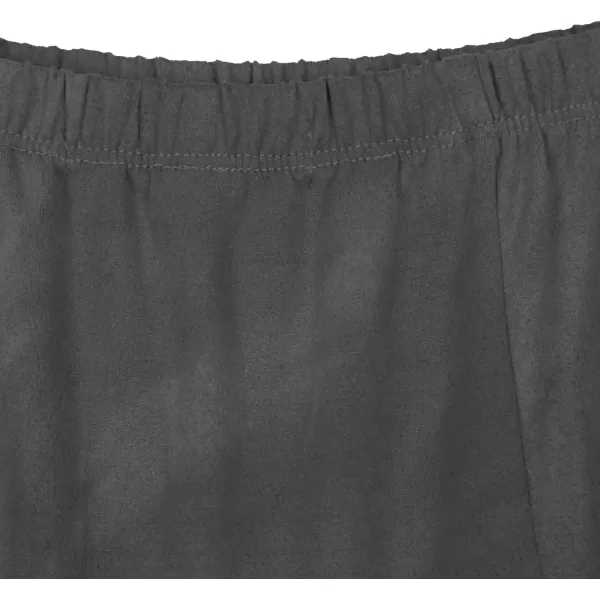 Urban CoCo Womens Vintage Elastic Waist ALine Long Midi SkirtDark Grey