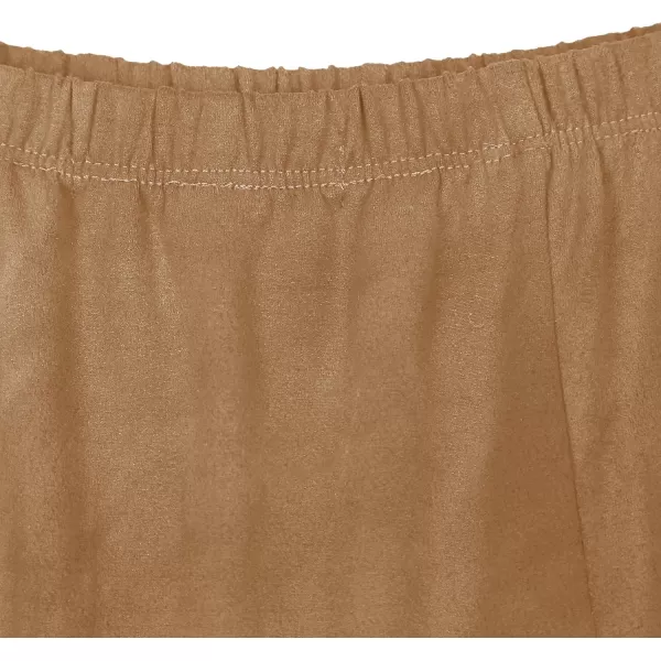 Urban CoCo Womens Vintage Elastic Waist ALine Long Midi SkirtKhaki