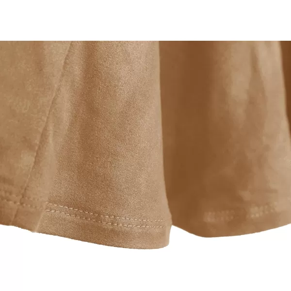 Urban CoCo Womens Vintage Elastic Waist ALine Long Midi SkirtKhaki