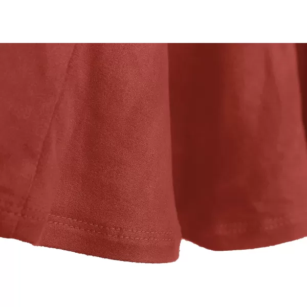 Urban CoCo Womens Vintage Elastic Waist ALine Long Midi SkirtMarsala
