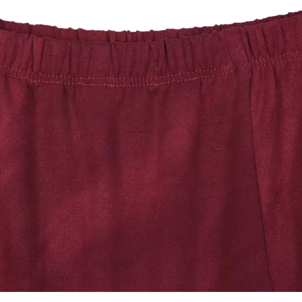 Urban CoCo Womens Vintage Elastic Waist ALine Long Midi SkirtWine Red
