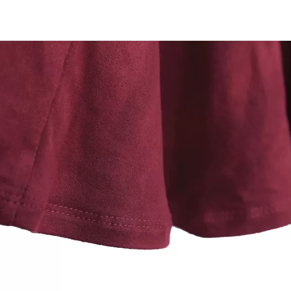 Urban CoCo Womens Vintage Elastic Waist ALine Long Midi SkirtWine Red