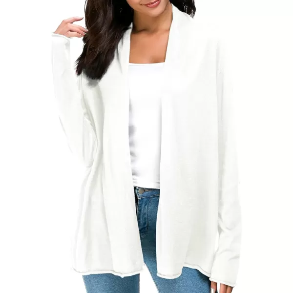 imageUrban CoCo Womens Long Sleeve Open Front Casual Thin CardiganOffwhite
