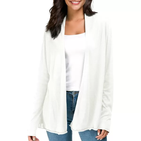imageUrban CoCo Womens Long Sleeve Open Front Casual Thin CardiganOffwhite