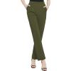 imageUrban CoCo Womens Yoga Dress Pants Stretchy Casual Slacks Straight Leg Work Pants with PocketsArmy Green