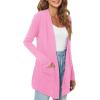 imageUrban CoCo Womens Long Sleeve Open Front Lightweight Cardigan Sweaters with PocketsPeach