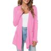 imageUrban CoCo Womens Long Sleeve Open Front Lightweight Cardigan Sweaters with PocketsPeach