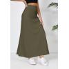 imageUrban CoCo Elastic Waist ALine Long Maxi Skirt Below Knee for WomenArmy Green
