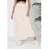 imageUrban CoCo Elastic Waist ALine Long Maxi Skirt Below Knee for WomenBeige