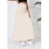 imageUrban CoCo Elastic Waist ALine Long Maxi Skirt Below Knee for WomenBeige