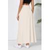 imageUrban CoCo Elastic Waist ALine Long Maxi Skirt Below Knee for WomenBeige