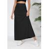 imageUrban CoCo Elastic Waist ALine Long Maxi Skirt Below Knee for WomenBlack