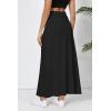 imageUrban CoCo Elastic Waist ALine Long Maxi Skirt Below Knee for WomenBlack