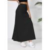 imageUrban CoCo Elastic Waist ALine Long Maxi Skirt Below Knee for WomenBlack