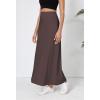 imageUrban CoCo Elastic Waist ALine Long Maxi Skirt Below Knee for WomenCoffee