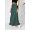 imageUrban CoCo Elastic Waist ALine Long Maxi Skirt Below Knee for WomenDark Green