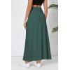 imageUrban CoCo Elastic Waist ALine Long Maxi Skirt Below Knee for WomenDark Green