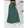 imageUrban CoCo Elastic Waist ALine Long Maxi Skirt Below Knee for WomenDark Green