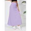 imageUrban CoCo Elastic Waist ALine Long Maxi Skirt Below Knee for WomenLavender
