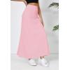 imageUrban CoCo Elastic Waist ALine Long Maxi Skirt Below Knee for WomenLight Pink