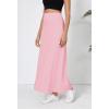 imageUrban CoCo Elastic Waist ALine Long Maxi Skirt Below Knee for WomenLight Pink