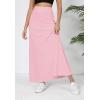 imageUrban CoCo Elastic Waist ALine Long Maxi Skirt Below Knee for WomenLight Pink