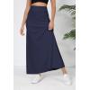 imageUrban CoCo Elastic Waist ALine Long Maxi Skirt Below Knee for WomenNavy Blue