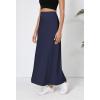 imageUrban CoCo Elastic Waist ALine Long Maxi Skirt Below Knee for WomenNavy Blue