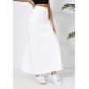 imageUrban CoCo Elastic Waist ALine Long Maxi Skirt Below Knee for WomenWhite