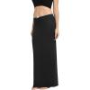 imageUrban CoCo Womens Elastic Waist Long Maxi Skirt Flowy Summer Beach Skirt for VacationBlack