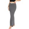 imageUrban CoCo Womens Elastic Waist Long Maxi Skirt Flowy Summer Beach Skirt for VacationDark Grey